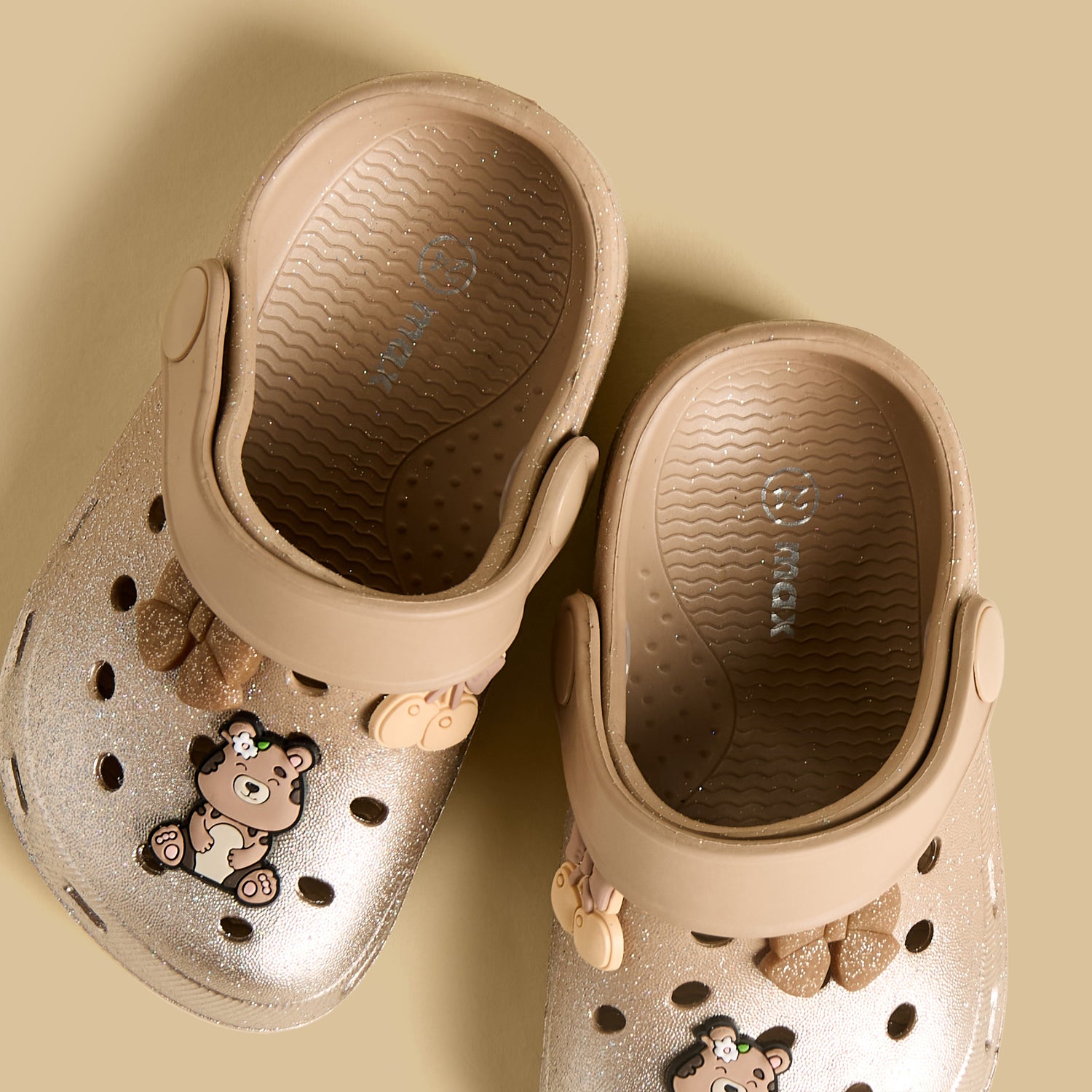 Teddy Bear Applique Clogs with Backstrap