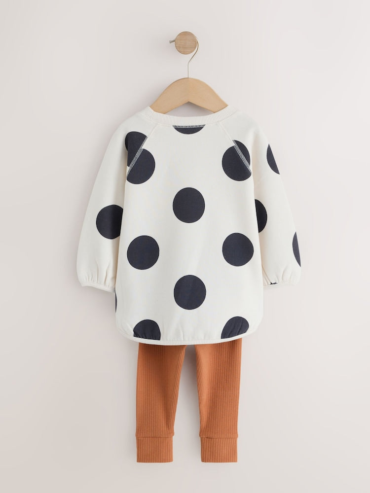 Cream Mono Spot Sweatshirt and