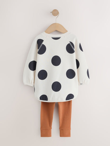 Cream Mono Spot Sweatshirt and