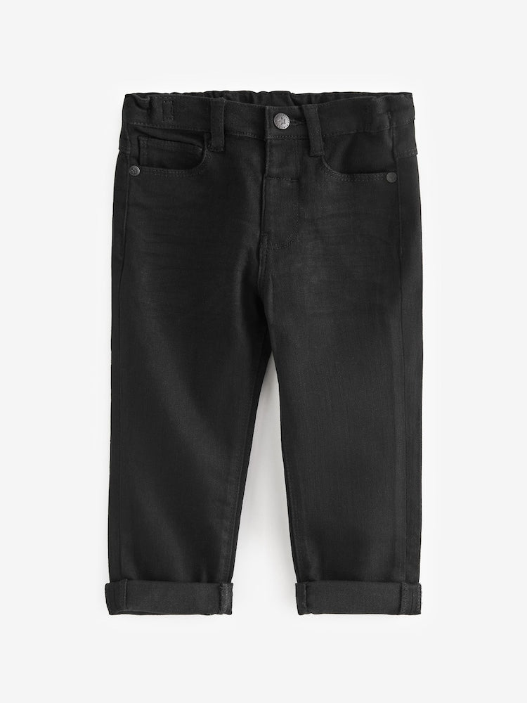 Black Denim Regular Fit Comfort Stretch Jeans (3mths-7yrs) - Black Denim / 12-18 Months (80-86cm)