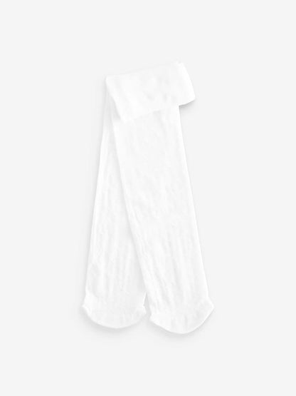 White 40 Denier Spot Tights - Size Up To 6 Months (50 - 68cm)