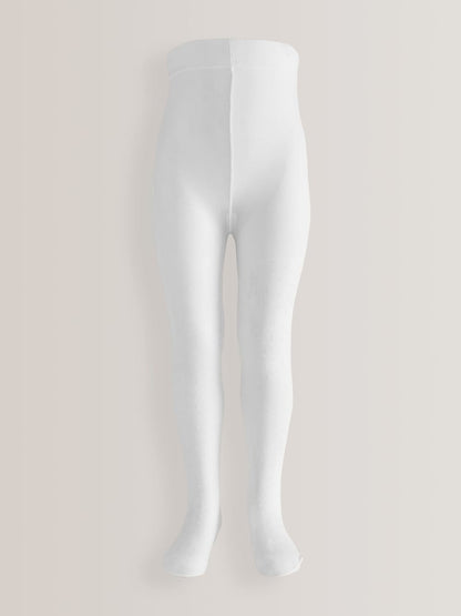 White 40 Denier Spot Tights - Size Up To 6 Months (50 - 68cm)