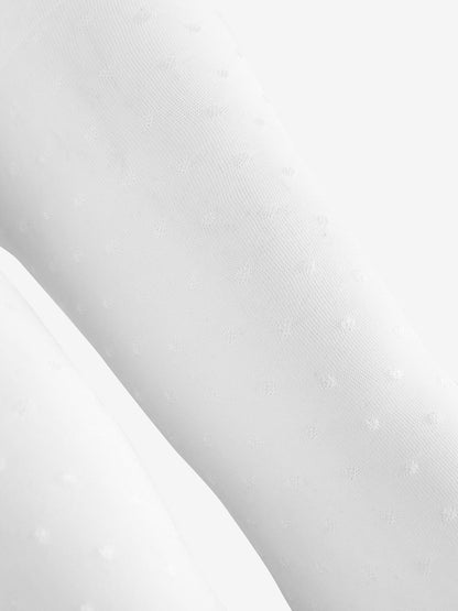 White 40 Denier Spot Tights - Size Up To 6 Months (50 - 68cm)