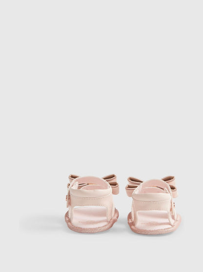 River Island Pink Sparkle Bow Sandals