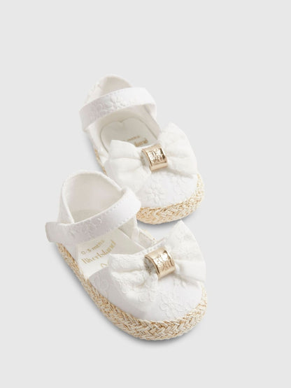 River Island White Broderie Espadrille Sandals