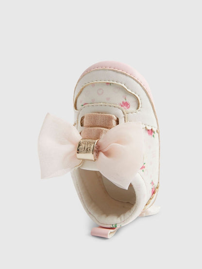 River Island White Floral Plimsoles