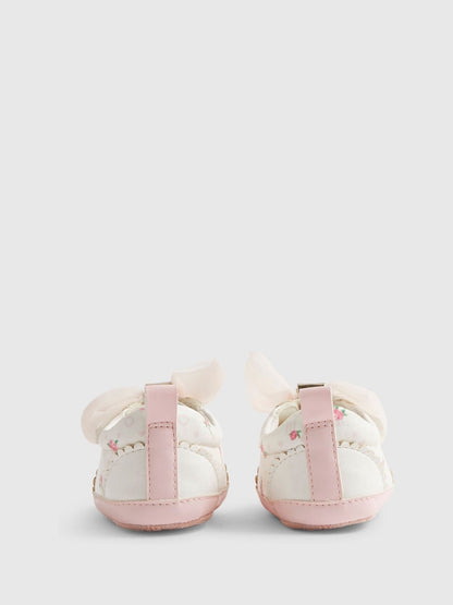 River Island White Floral Plimsoles