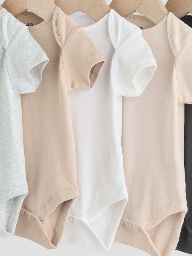 Neutral Baby Essential Short Sleeve Bodysuits 5 Pack