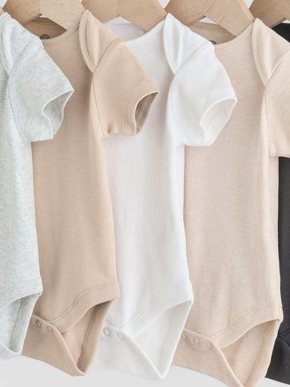 Neutral Baby Essential Short Sleeve Bodysuits 5 Pack