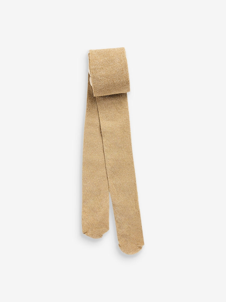 Gold Sparkle Tights - Size Up To 6 Months (50 - 68cm)