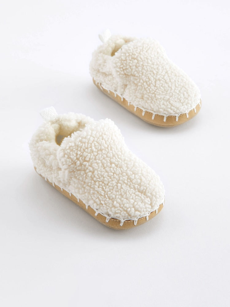 Neutral Cosy Slip-On Baby Shoes (0-24mths) - Up To 3 Months (50 - 62cm)