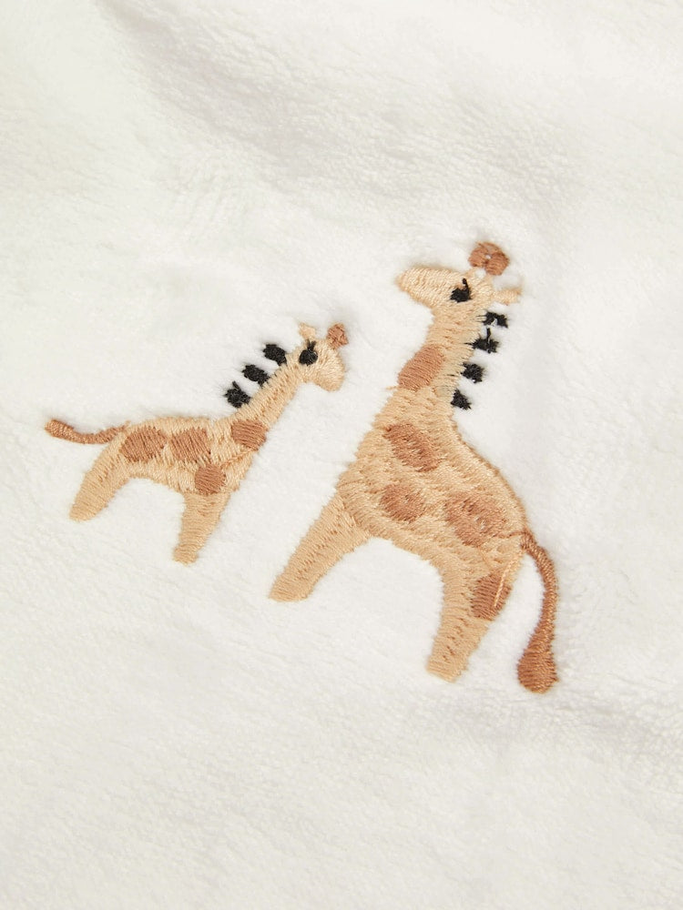 White Giraffe Fleece Baby Blanket
