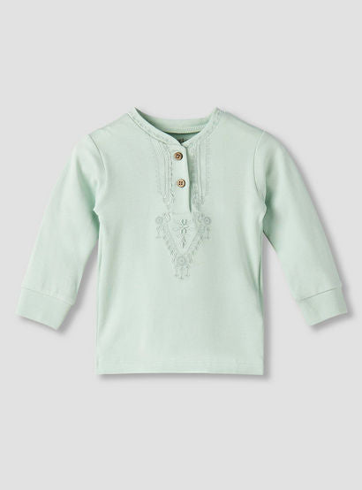 Giggles Cotton Henley Neck Long Sleeve Pyjama Set with Embroidery-baby-boys-clothing-nightwear-pyjamasets-image-3
