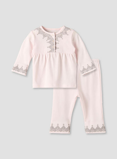 Giggles Cotton Henley Neck Long Sleeve Pyjama Set with Embroidery-baby-boys-clothing-nightwear-pyjamasets-image-2