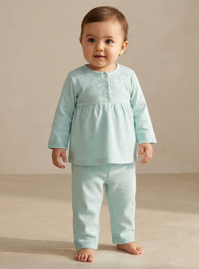 Giggles Cotton Henley Neck Long Sleeve Pyjama Set with Embroidery-baby-boys-clothing-nightwear-pyjamasets-image-1