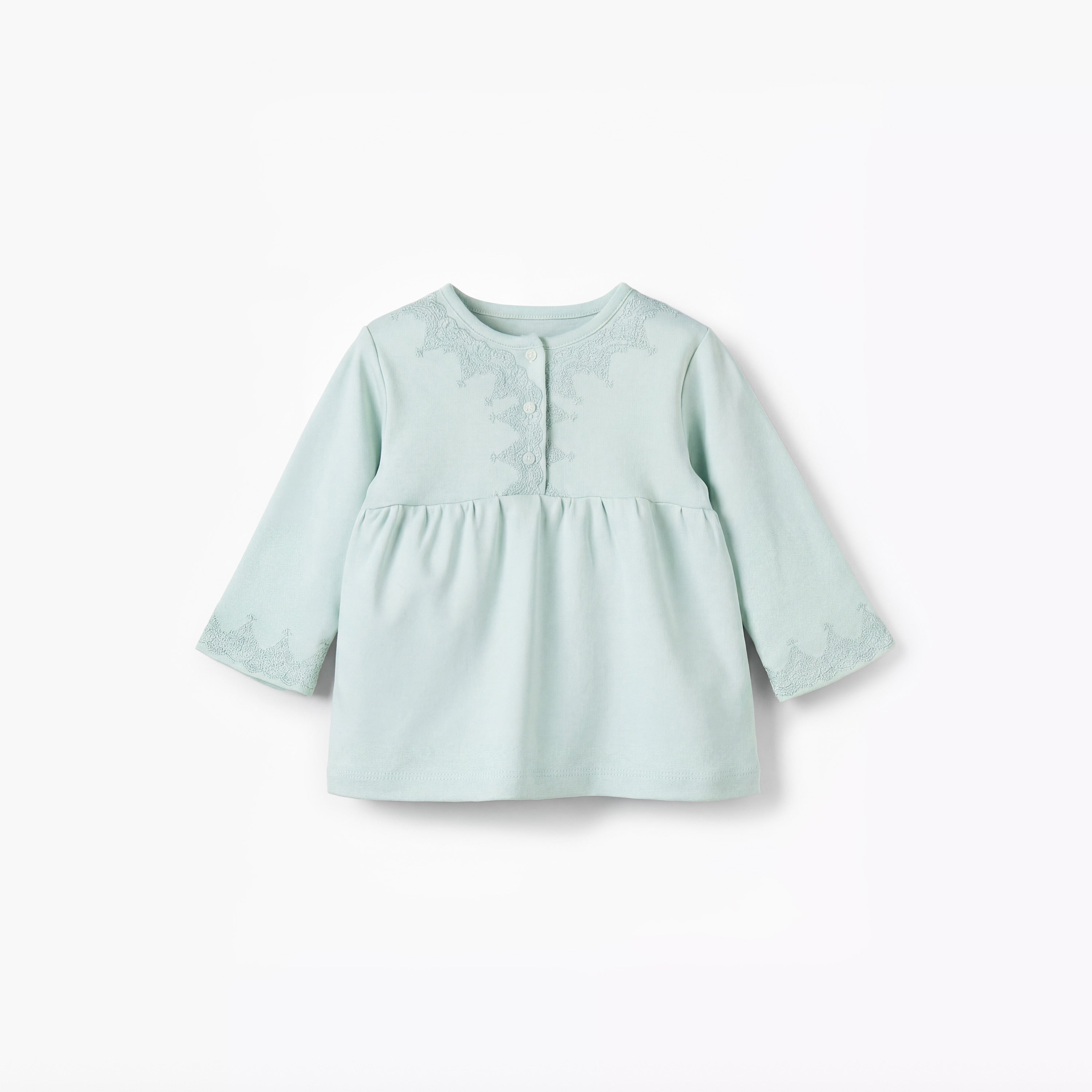 Giggles Cotton Henley Neck Long Sleeve Pyjama Set with Embroidery