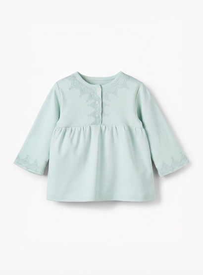 Giggles Cotton Henley Neck Long Sleeve Pyjama Set with Embroidery-baby-boys-clothing-nightwear-pyjamasets-image-3
