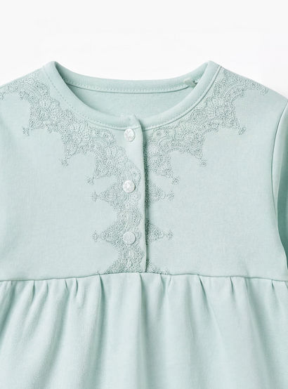 Giggles Cotton Henley Neck Long Sleeve Pyjama Set with Embroidery-baby-boys-clothing-nightwear-pyjamasets-image-5
