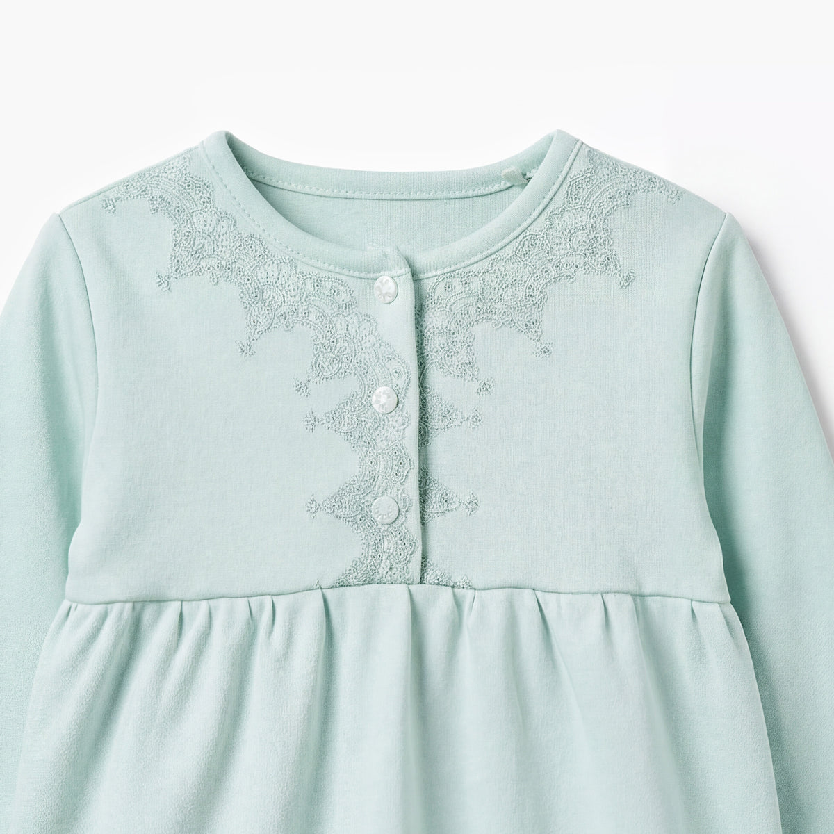 Giggles Cotton Henley Neck Long Sleeve Pyjama Set with Embroidery