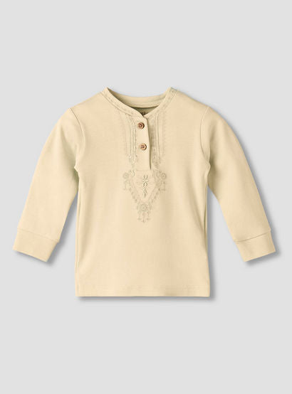 Giggles Cotton Mandarin Collar Long Sleeves Pyjama Set with Embroidery-baby-boys-clothing-nightwear-pyjamasets-image-3