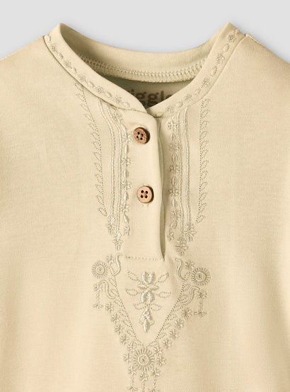 Giggles Cotton Mandarin Collar Long Sleeves Pyjama Set with Embroidery-baby-boys-clothing-nightwear-pyjamasets-image-7