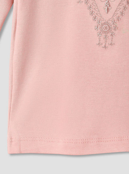 Giggles Cotton Mandarin Collar Long Sleeves Pyjama Set with Embroidery-baby-girls-clothing-nightwear-pyjamasets-image-8