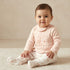 Juniors Cotton Collared Neck Long Sleeve Sleepsuit with Snap Button Closure - Pink / 9-12 mths