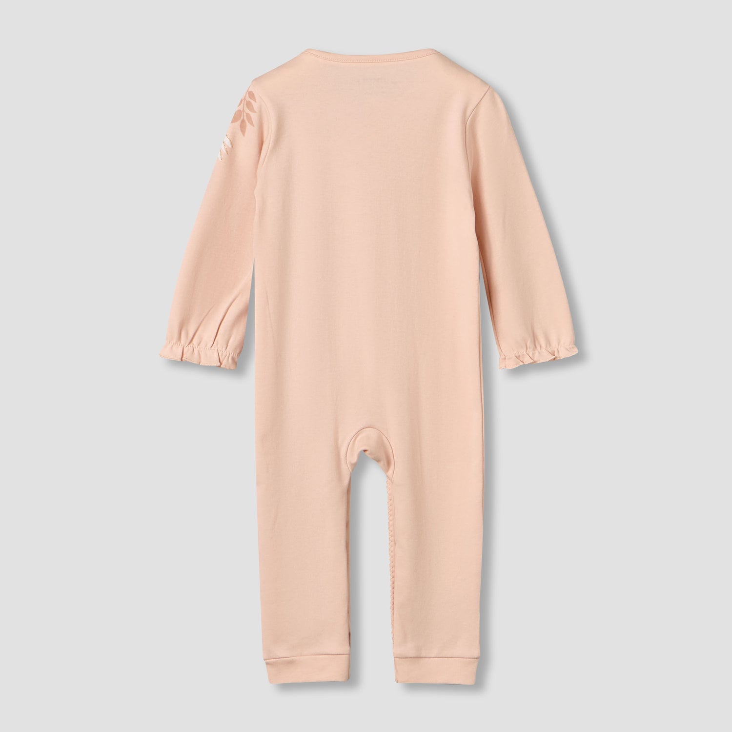 Juniors Cotton Crew Neck Long Sleeve Sleepsuit with Snap Button Closure