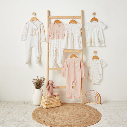 Juniors Cotton Crew Neck Long Sleeve Sleepsuit with Snap Button Closure