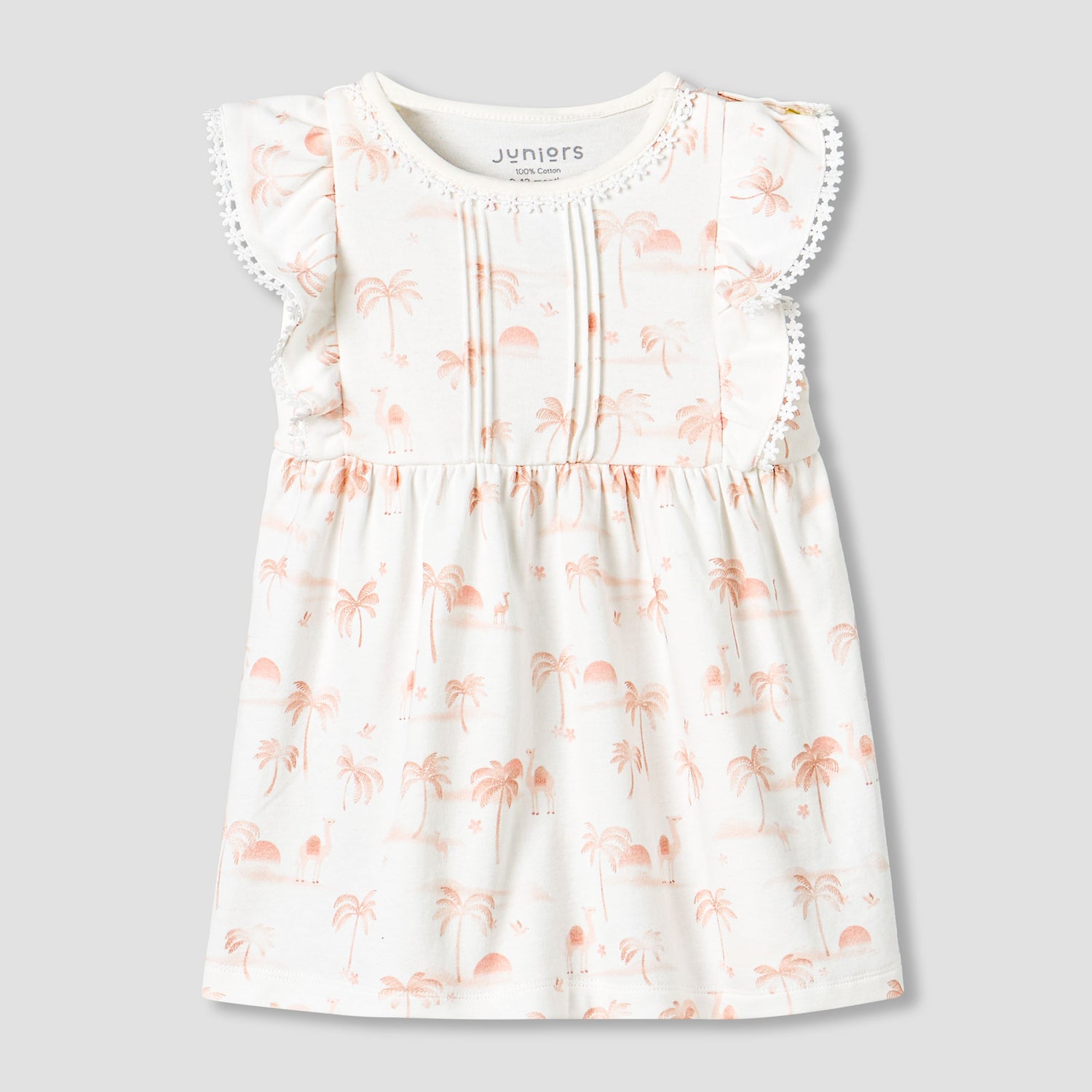 Juniors Round Neck Sleeveless Dress with Snap Button Closure