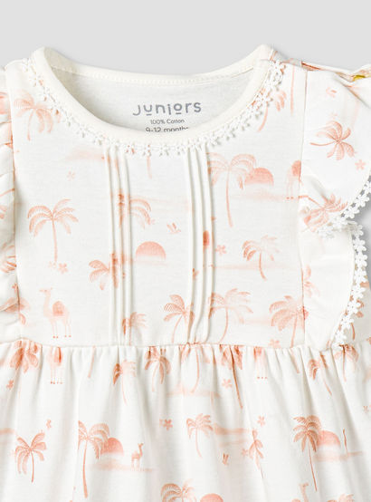 Juniors Round Neck Sleeveless Dress with Snap Button Closure-baby-girls-clothing-dressesandjumpsuits-image-4