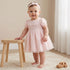 Giggles Round Neck Short Sleeve Dress with Hairband - Pink / 12-18 mths