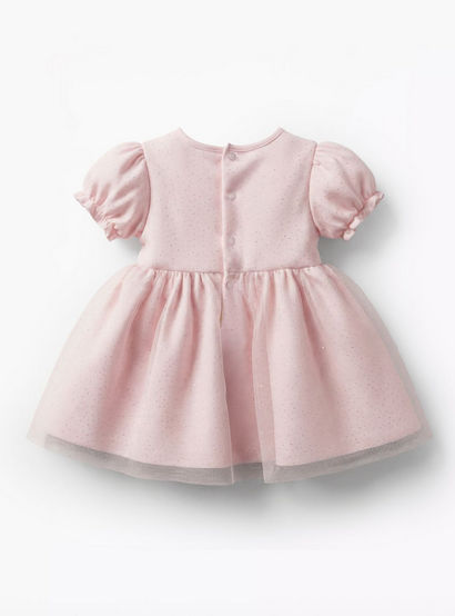 Giggles Round Neck Short Sleeve Dress with Hairband-baby-girls-clothing-dressesandjumpsuits-image-3