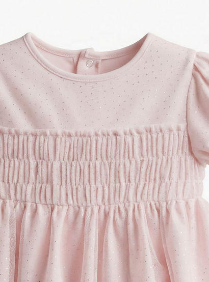 Giggles Round Neck Short Sleeve Dress with Hairband-baby-girls-clothing-dressesandjumpsuits-image-5