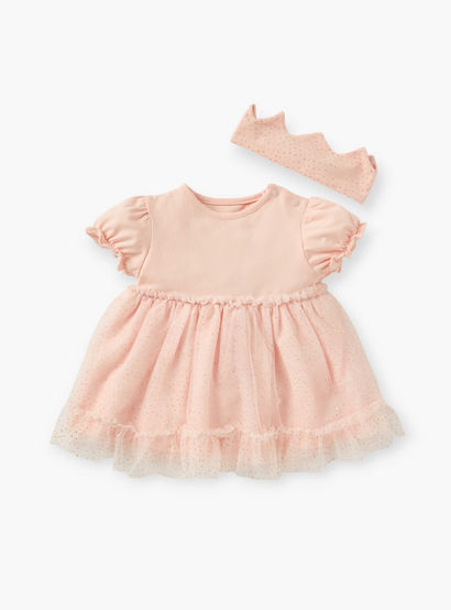 Giggles Butterfly Embellished Dress and Headband Set-baby-girls-clothing-dressesandjumpsuits-image-2