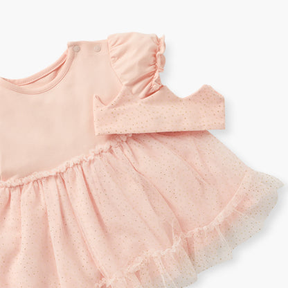 Giggles Butterfly Embellished Dress and Headband Set