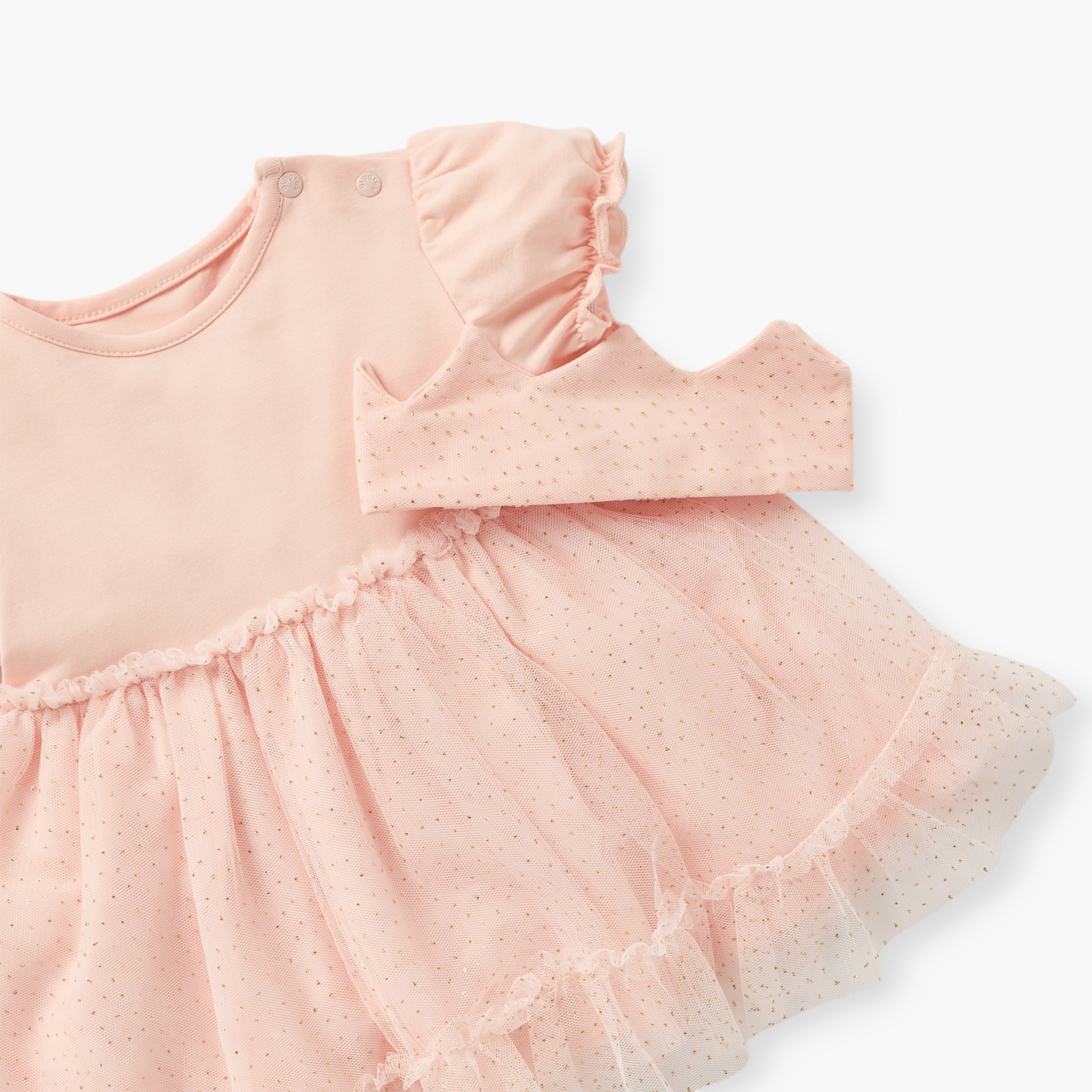 Giggles Butterfly Embellished Dress and Headband Set