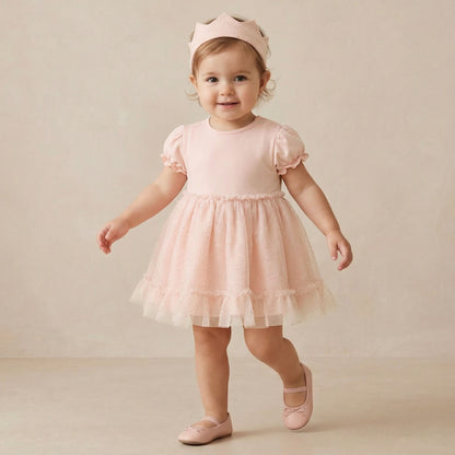 Giggles Butterfly Embellished Dress and Headband Set