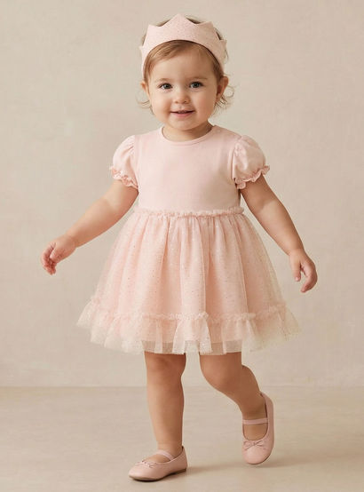 Giggles Butterfly Embellished Dress and Headband Set-baby-girls-clothing-dressesandjumpsuits-image-1