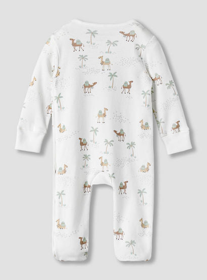 Juniors Cotton Round Neck Long Sleeves Sleepsuit with Camel Print-baby-boys-clothing-nightwear-sleepsuits-image-3