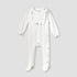 Giggles Lace Accent Closed Feet Sleepsuit with Long Sleeves - White / 9-12 mths