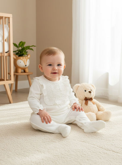 Giggles Lace Accent Closed Feet Sleepsuit with Long Sleeves-baby-girls-clothing-nightwear-sleepsuits-image-7