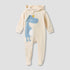 Giggles Round Neck Short Sleeves A-line Dress with Headband - Cream / 12-18 mths