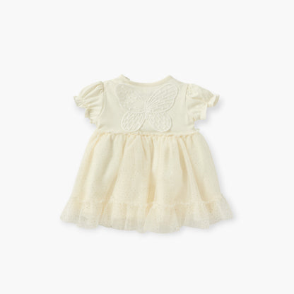 Giggles Butterfly Embellished Dress and Headband Set