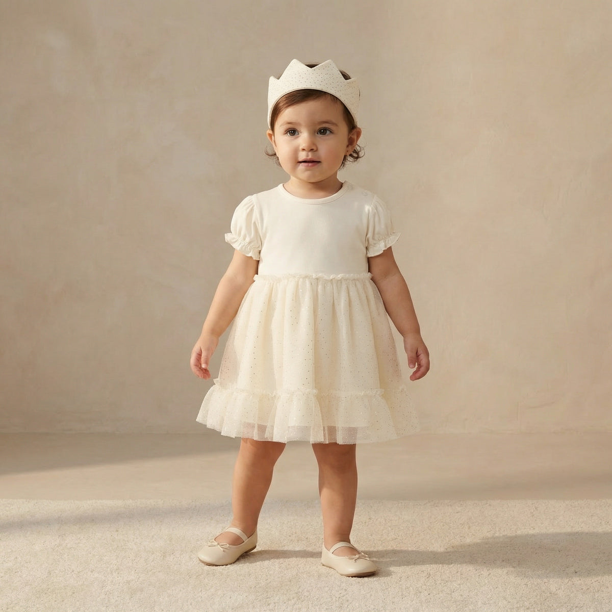 Giggles Butterfly Embellished Dress and Headband Set