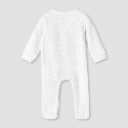 Giggles Long Sleeves Sleepsuit with Bear Applique