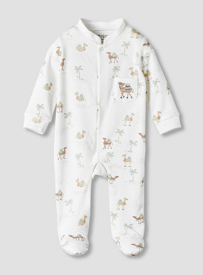 Juniors Cotton Mandarin Collar Long Sleeves Sleepsuit with Camel Print-baby-boys-clothing-nightwear-sleepsuits-image-2