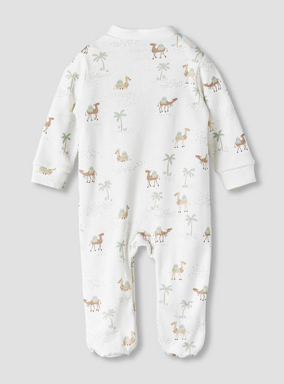 Juniors Cotton Mandarin Collar Long Sleeves Sleepsuit with Camel Print-baby-boys-clothing-nightwear-sleepsuits-image-3