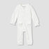 Giggles Lace Panel Sleepsuit with Long Sleeves - White / 12-18 mths