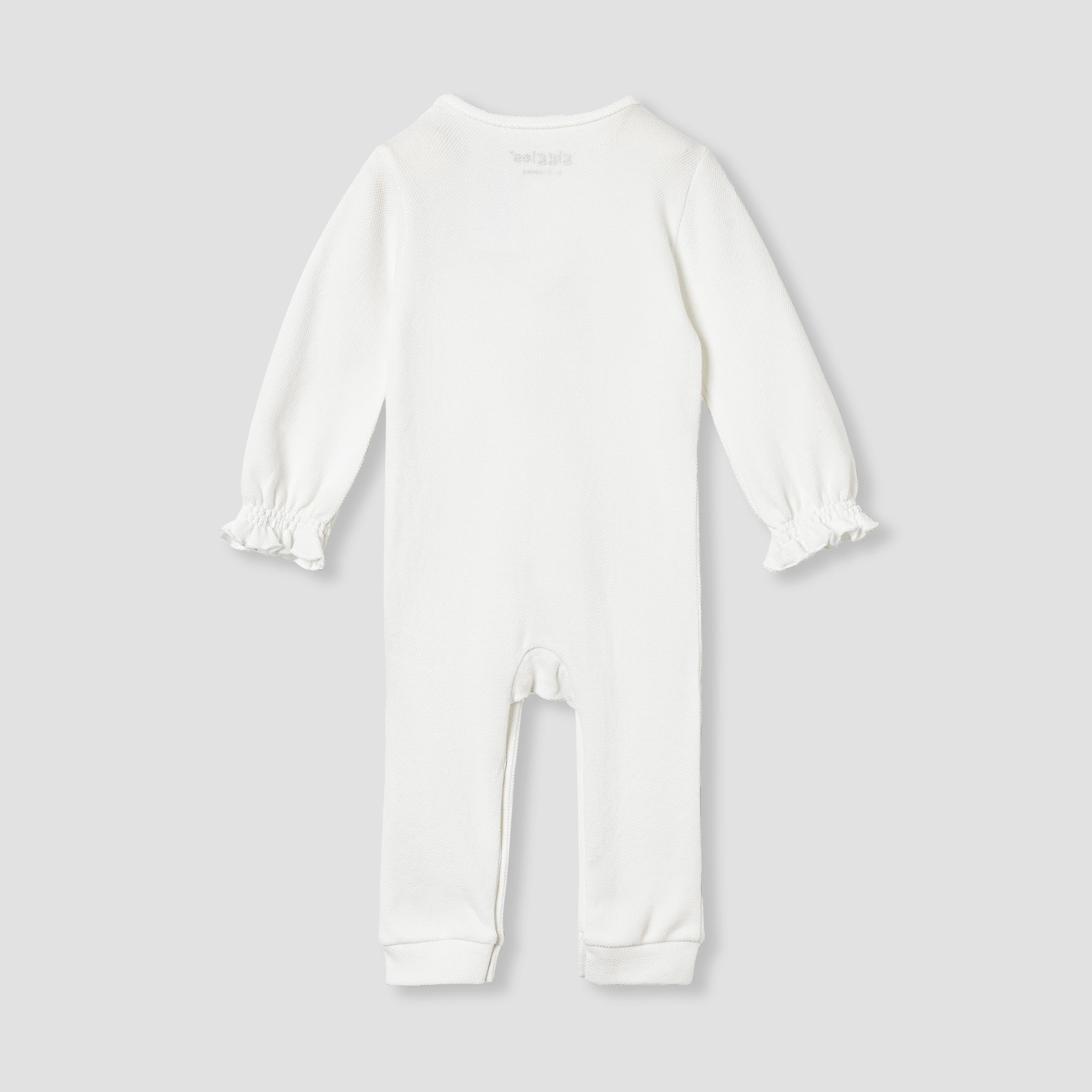 Giggles Lace Panel Sleepsuit with Long Sleeves